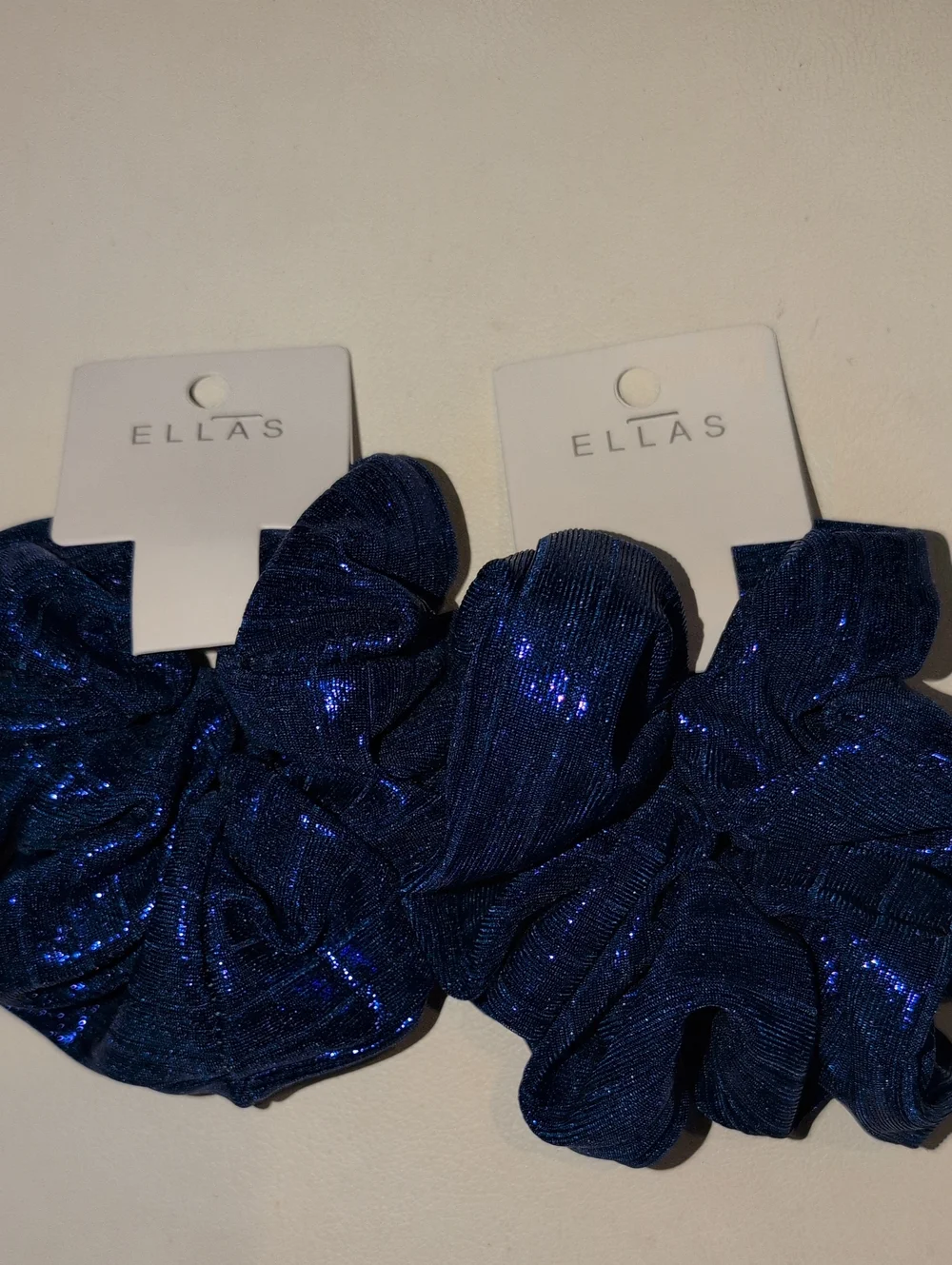 Ella Metallic Royal Blue Scrunchies. For 2